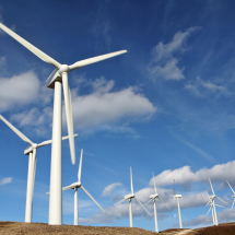 Wind turbines farm